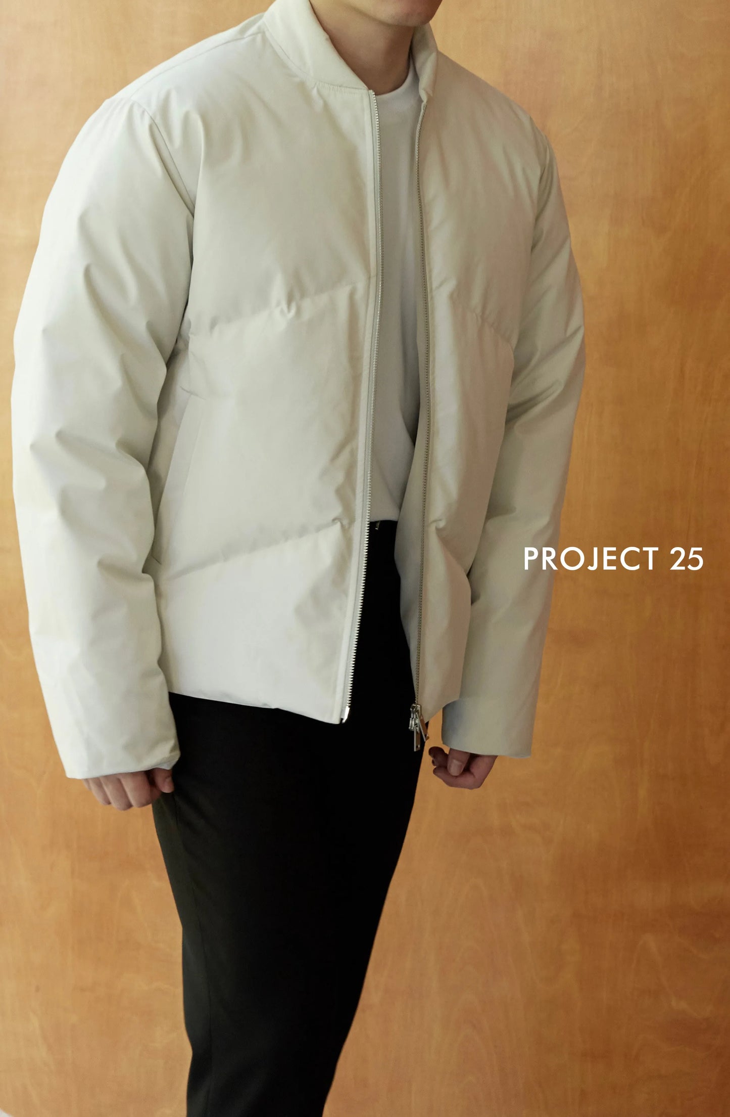 PROJECT 25 Men's Short Simple 90% White Duck Down Jacket Thickened Warm High-End Down Coat Zip Casual Winter Jacket