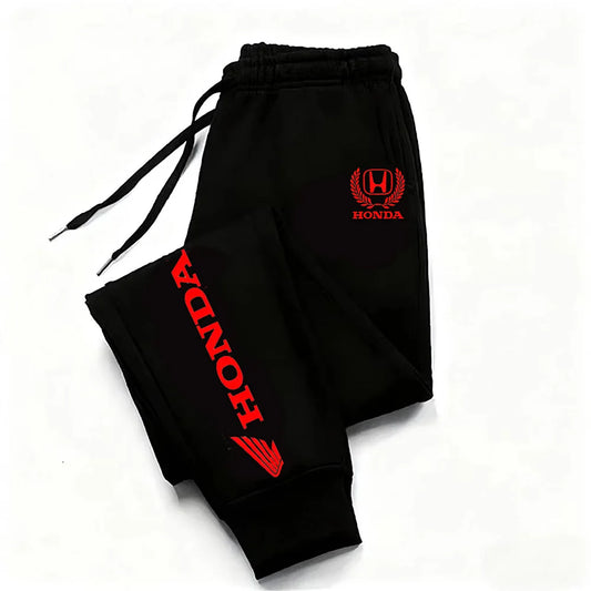 2026 New Honda Autumn and Winter Casual Fashion Cotton Sports Pants for Running and Fitness, Solid Color Sweatpants