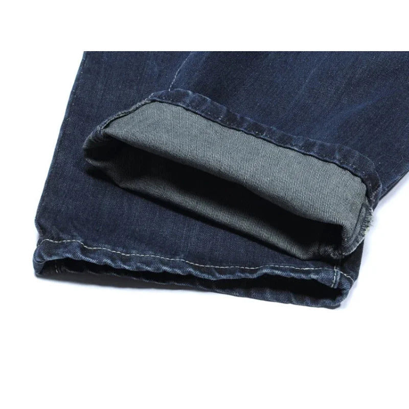 Schinteon Men Demin Pants Baggy Loose Casual Hip Hop Skateboard Streetwear Big Size 46 48 Straight Embroidery Trousers
