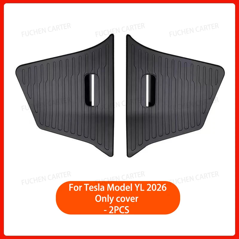 For Tesla NEW Model YL 2026 Rear Trunk Side Storage Box Cargo Organizer TPE Bin Box Flocking Mat Partition Board Accessories