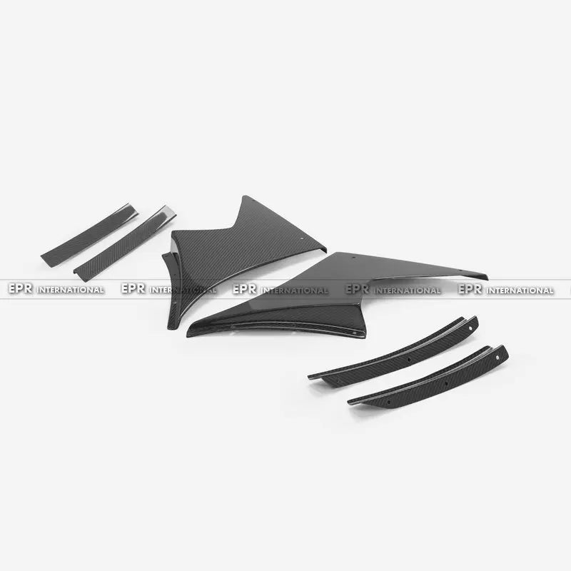 Carbon fiber for 17 onwards Civic Type R FK8 JS-S Type front bumper canard 3 Pcs