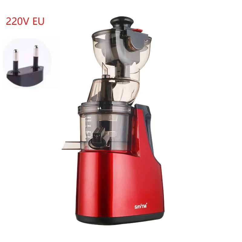 220V Automatic Juice Extractor Home Slag Separation Ginger Fruit Vegetable Juice Extractor Multifunctional Fruit Slow Juicer