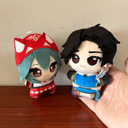 Hot New Lovely Cartoon Anime Game Overwatch Hero Character Kiriko and Wuyang Plush Toys Keychain Bag Pendant Decor Plushie Doll