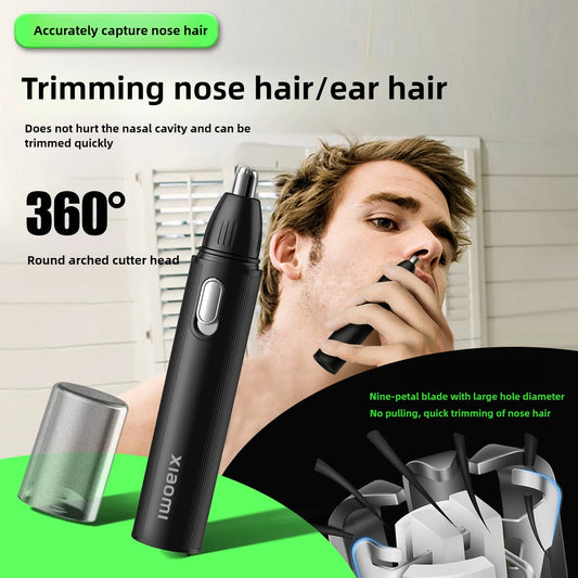 MIJIA 4 in 1 Electric Nose Ear Hair Trimmer for Men Painless USB Rechargeable Sideburns Eyebrows Beard Hair Clipper Shaver