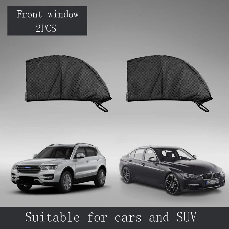 Car Sunshade Curtains Universal Side Window Shades SUV Curtains Protection Repellent Mosquito Mesh Net Sunshade Auto Accessories