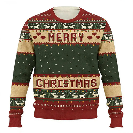 Funny Customizable Photo Ugly Christmas Sweater Personalized DIY Face Family Pullovers 3D Printed Patterned Men/Women Gift Tops