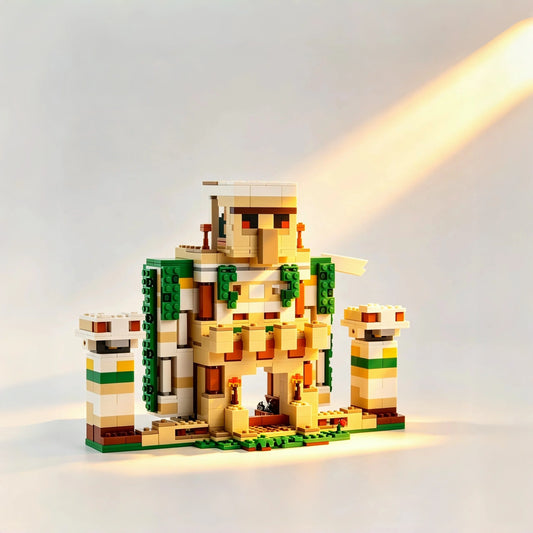 Building Blocks Series 21250, Iron Golem Building Fortress DIY Model, Educational Series, Castle Puzzle, Holiday Gift, Deskto