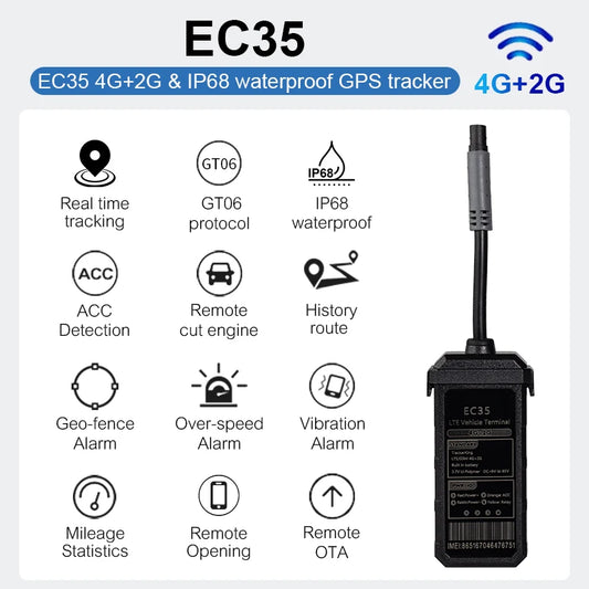TrackerKing EC35 4G GPS Tracker IP67 Waterproof Mini Car Tracker for Car SUV Truck Bus ST901 EC35 rastreador gps tracking Device