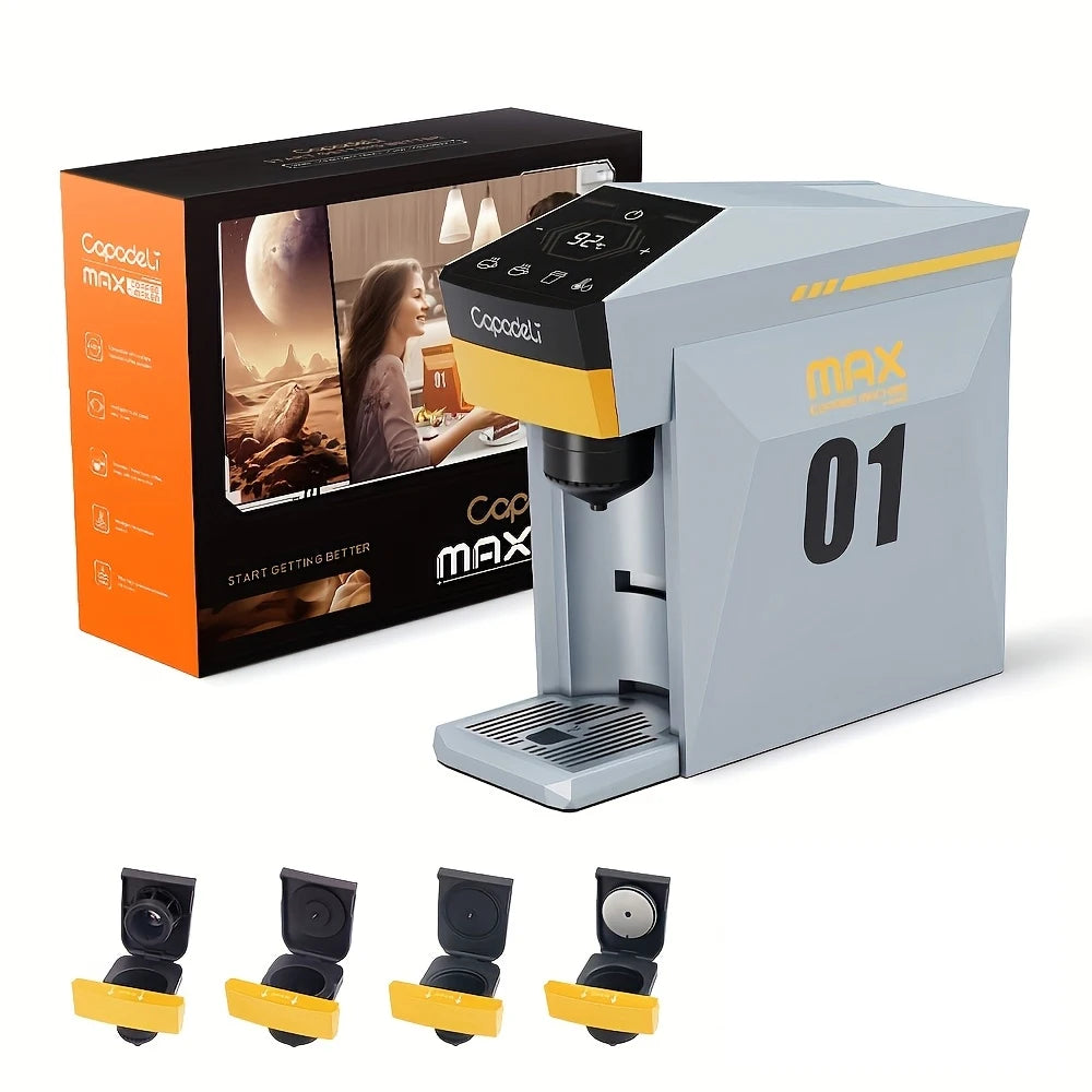 Max Capsule Coffee Machine Electric Automatic Espresso Maker Compatible with Nes*/DG/Ground Coffee/K cup Capsule Pods