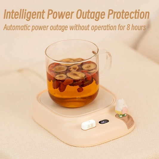 220V Coffee Mug Warmer Cup Heater Electric Hot Plate 4 Temperature Settings Warmer Cup Coaster for Tea Milk Water Heating Pad
