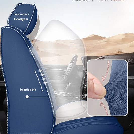 Five-Seat Universal Car Seat Covers with Built-In Lumbar Support Comfortable Multiple Colors Available