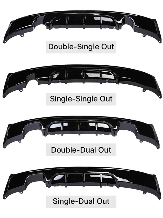 M Sport M Tech Rear Diffuser Bumper Carbon Fiber Body Kit MP Diffusor Spoiler Lip For BMW 2 Series F22 F23 2014-2020 Replacement