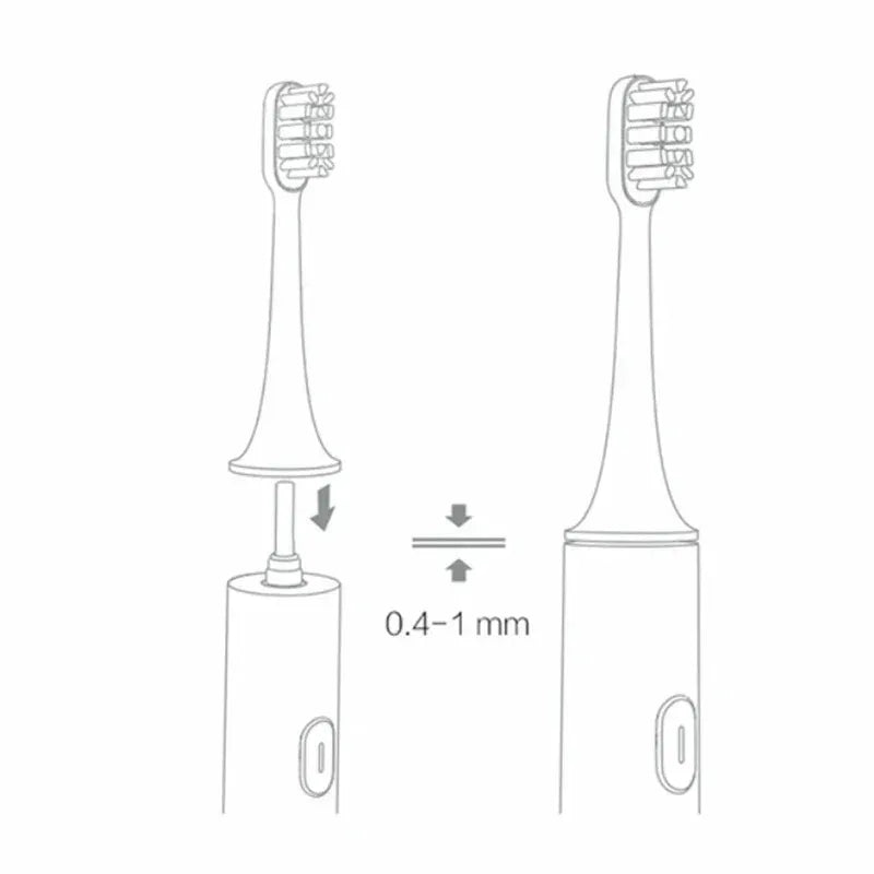 8PCS DuPont Soft Bristle Sonic Electric Toothbrush Replacement Brush Heads For T100 Vacuum Suitable Nozzles