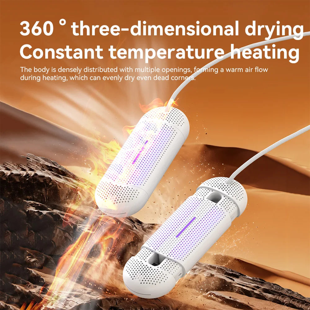 Shoe Dryer Household Foldable Drying Device Multi-Functional Dehumidification UV Dryer Deodorization Foot Warmer Heater