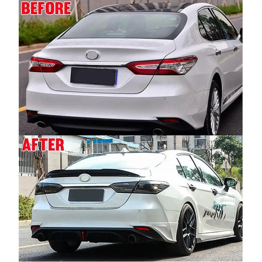 For Toyota Camry 8th 2018-2024 TRD Style Rear Wing Tail Spoiler Diffuser Trunk Top Wing Tail Lip Auto Parts Body Kit