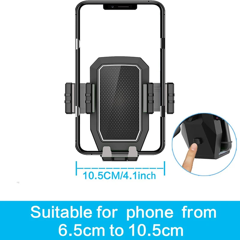 1pcs Black Car Phone Mount Holder Adjustable Height Suction Cup Type Universal Suitable for Truck Dashboards Cell Phone Bracket