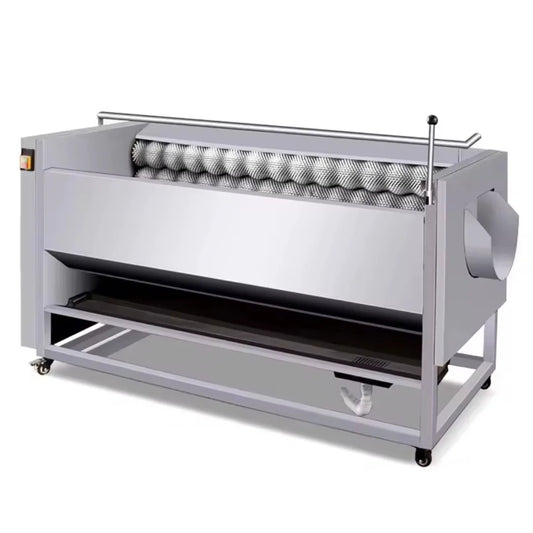 Vegetables and Fruits Automatic Commercial Potato Ginger, Lotus, Papaya Sweet Potato Cleaning Roller Washing and Peeling Machine