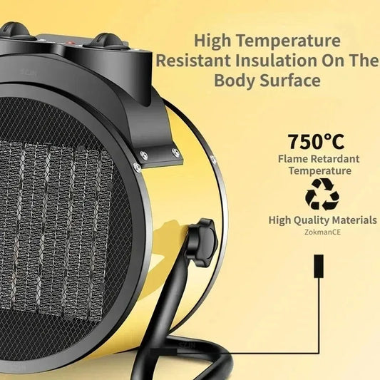 Electric Heater 3000W Thermostat Fast Heat 2000W 3 Gear Adjust Air Warmer Radiator Room Heater Overheat Protection Home Warmer