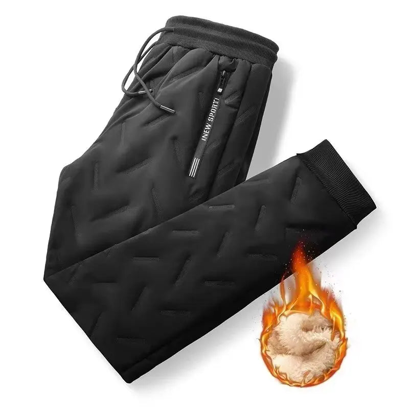Winter cotton pants for men, plus fat, plus extra size, lamb wool, plus thick wool, winter outerwear, warm, loose, dirt resistan