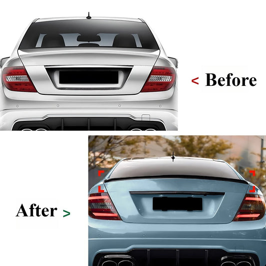 Rear Spoiler Wing for Mercedes Benz Coupe C204 For 2011-2014 AMG Car Trunk Tail Fin lid Guard splitter decoration Cover Tuning