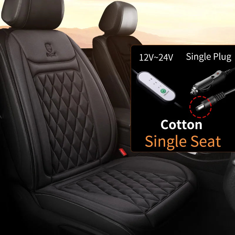 12-24v Heated Car Seat Cover 30' Fast Car Seat Heater Cloth/Flannel Heated Car Seat Protector 25W Seat Heating Cover Car Seat