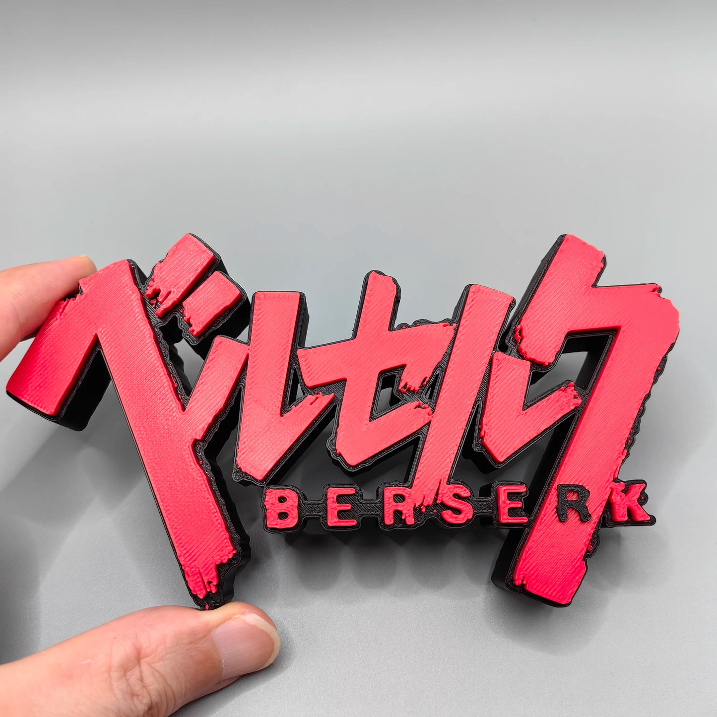 Anime Berserk 3d Printing Three-Dimensional Font Standing Sign Logo Nameplate Desktop Decoration Model Toy Gift