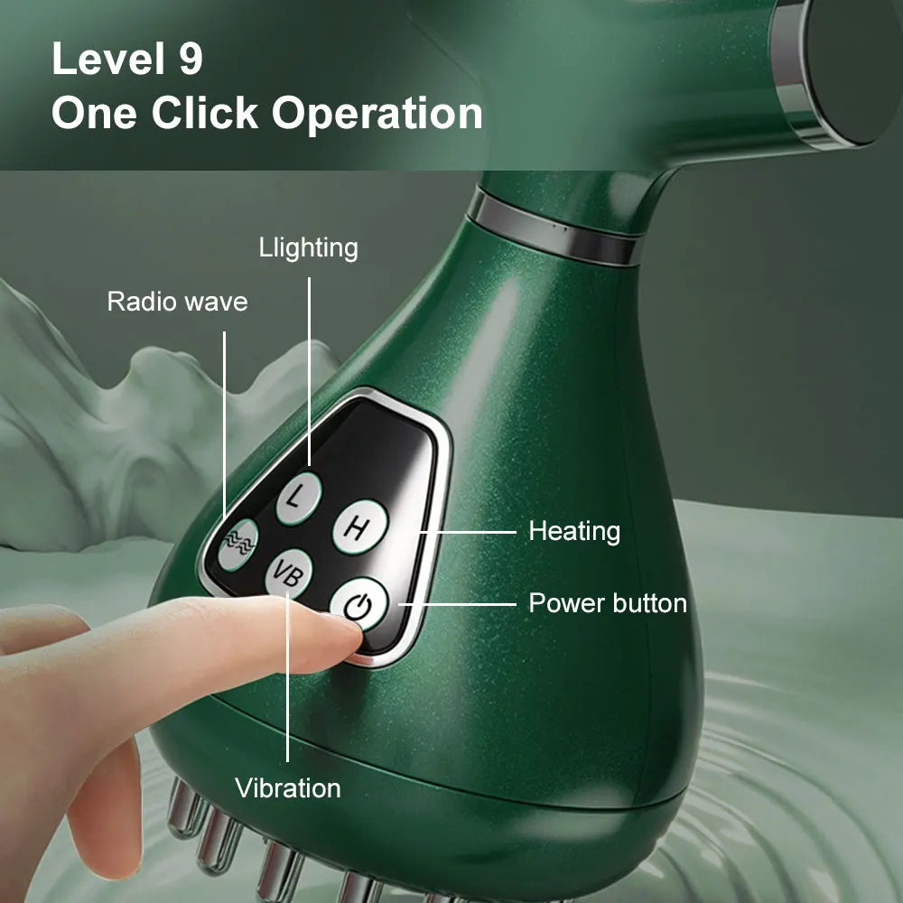 New USB Electric Meridian Brush 9 Levels Vibration Body Massager Shaping Reduce Stretch Marks Cellulit Relax Muscle Massage Tool