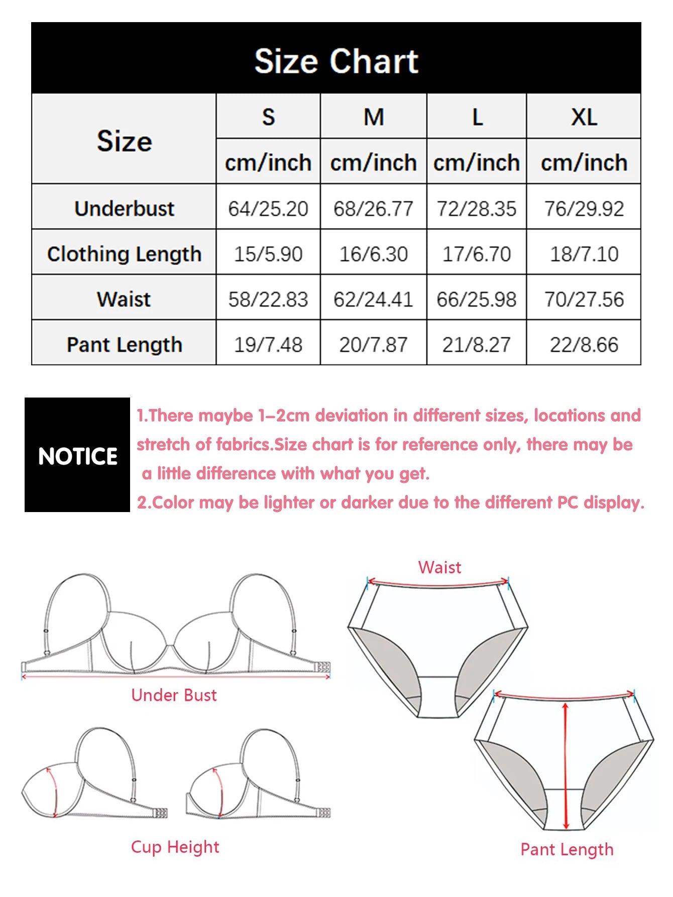 2 Pack Women's Seamless Bras Set Comfortable Underwire Push Up Bra & Panties Lingerie Set Comfortable Sexy Intimates Viomisha