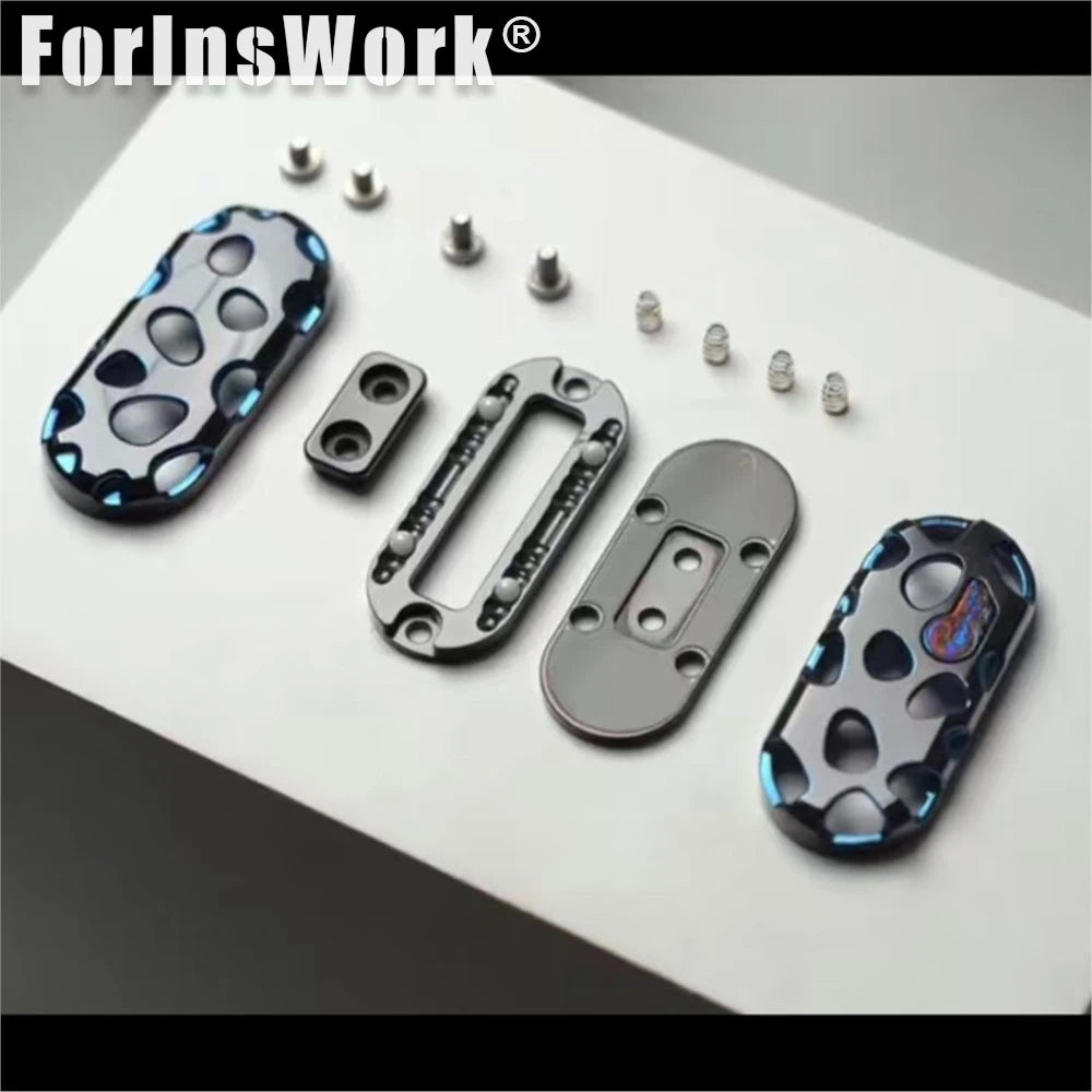 Metal Toys Dz Zirconium Skeleton TopB KONG Push Slider Stress Relief Toy Adults Office EDC Fidget Toy