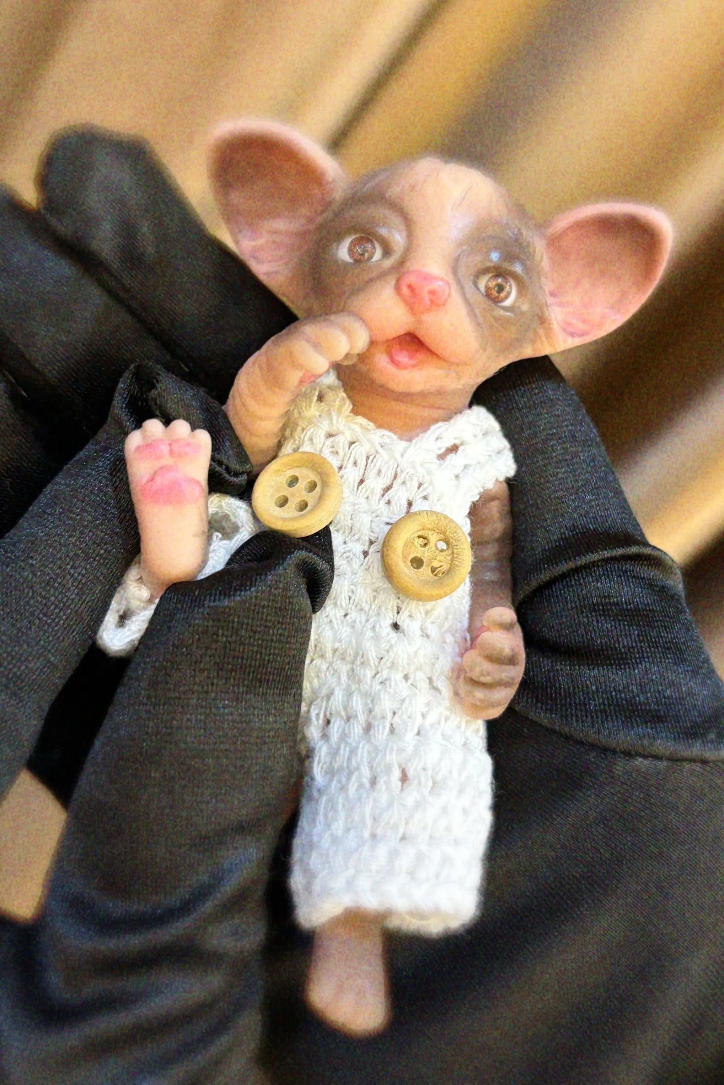 OtardDolls 11CM Mini Silicone Sphinx Cat Reborn Dolls Painted Realistic Full Body Soft Silicone Reborn Dolls For Gift