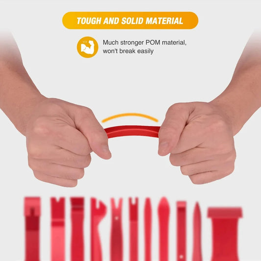 11PCS Auto Trim Removal Tool Kit No-Scratch Tool Kit for Car Audio Dash Window Molding Fastener Remover Tool Kit