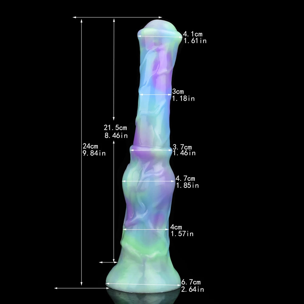 YOCY Long Horse Dildo Silicone Female Masturbator Knot Animal Anal Plug Butt Prostate Massager Stimulator Sex Toys For Couple