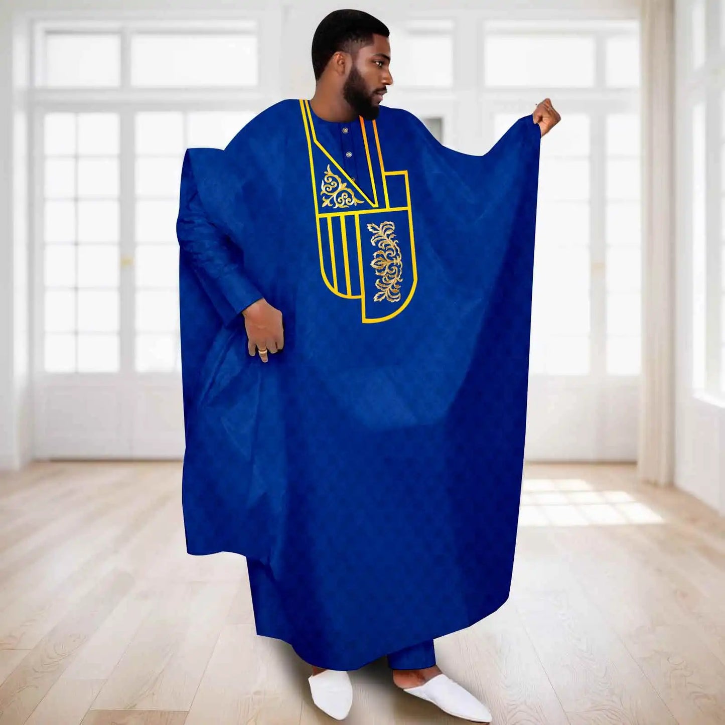 APTX African Clothes for Men Muslim Robe White Tradition Wedding Party Suit Shirt Pants 3 Pcs Set Dashiki Agbada Ramada 2516047