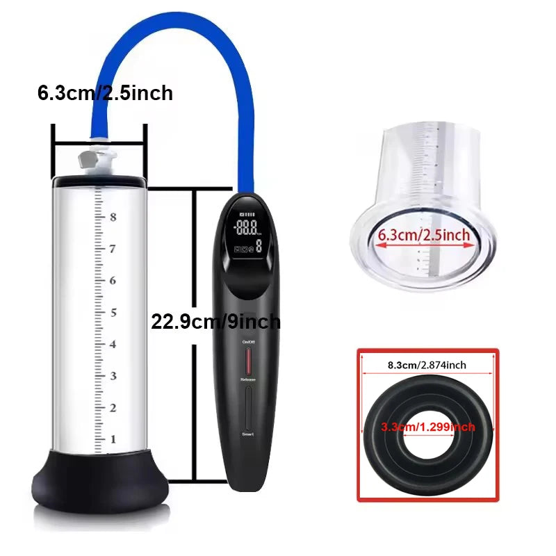 Electric Acrylic Penis Pump Vacuum Pump For Penis Male Penis Enlargement Pump Penile Training Extender Cock Dick Pump For Men