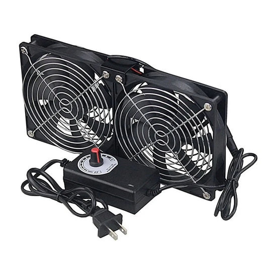 220V 12V Cooling Exhaust Fans with Controller 12cm for GPU VGA Btc Machine Workstation Cabinet Radiator Server Fan