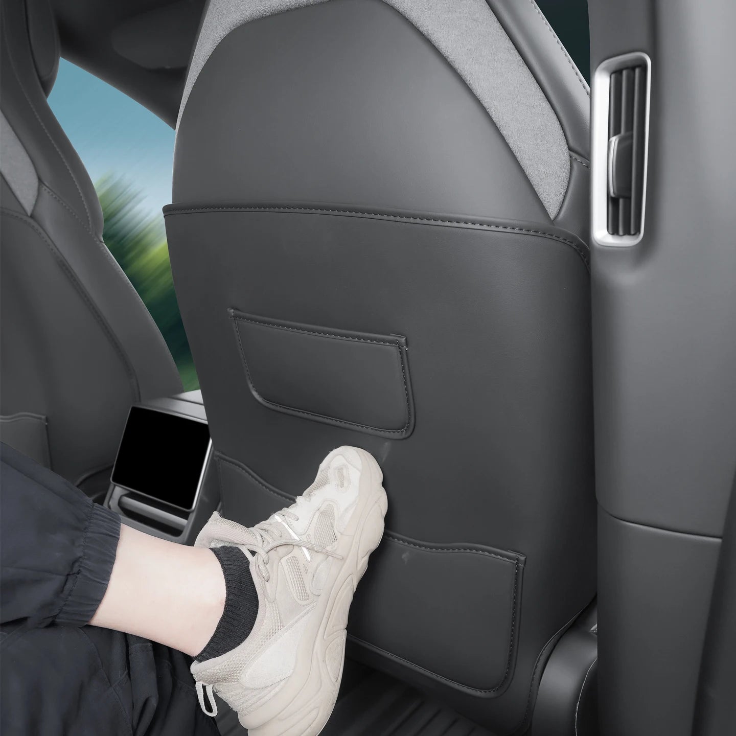 For 6-seater Tesla Model YL seat anti kick pad, Model Y L first row seat backrest protection pad, child anti kick pad, 2pcs
