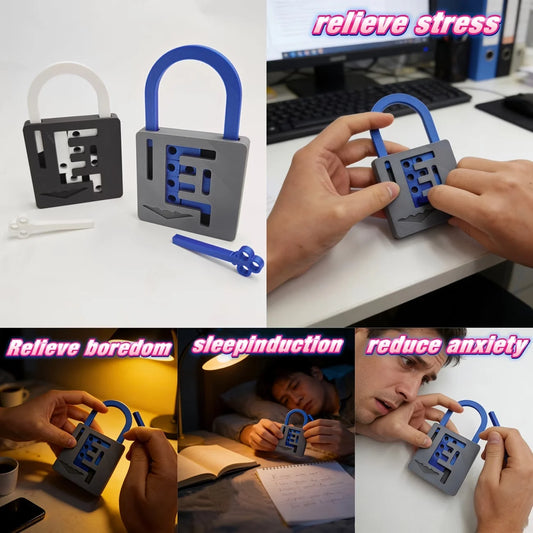 1/2 Pcs Lock Shape Maze Puzzle, Puzzle Relief Puzzle Lock Shape, Creative Relief Tool, Cultivate Thinking, Relieve Stress