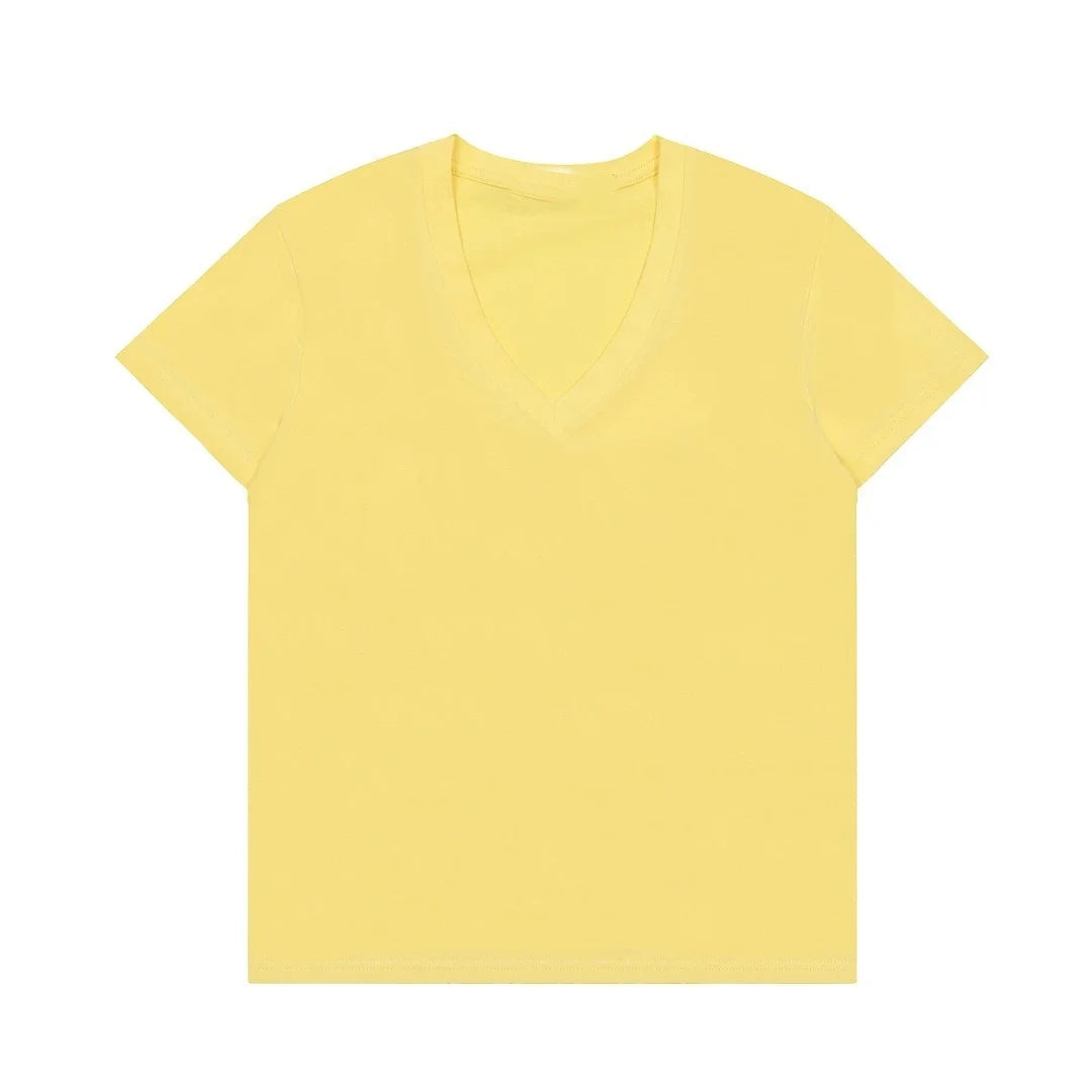 V-neck women's t-shirts and polos old money Women's clothing shirt Embroidery Classic Casual Basic Short Sleeve Polo women