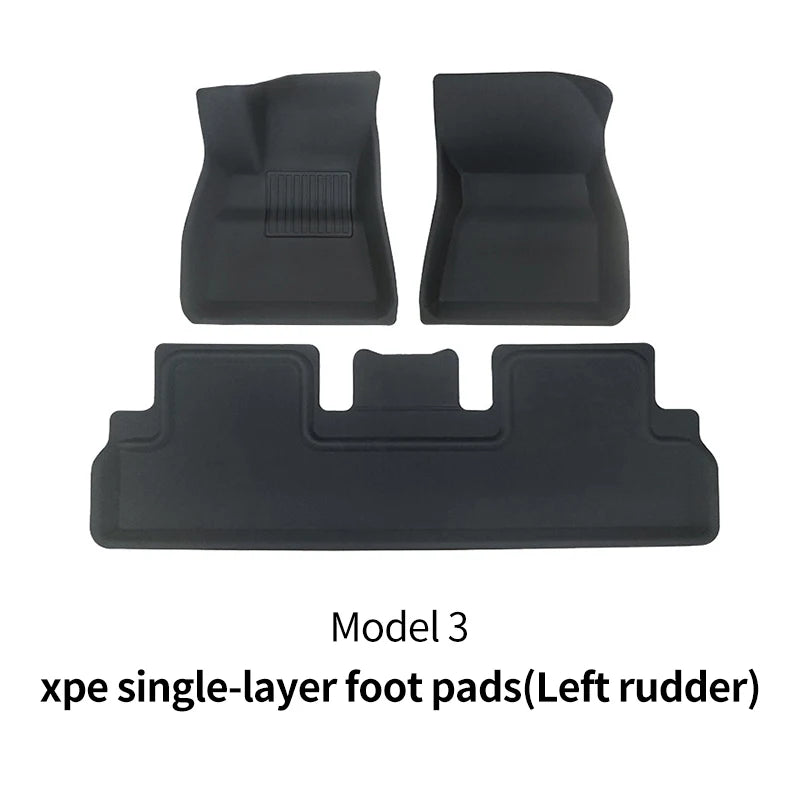For Tesla Model 3 XPE Floor Mats Black Pad Foot Pad Tesla Liner Fully Surrounded Floor Mats left-hand drive right rudder
