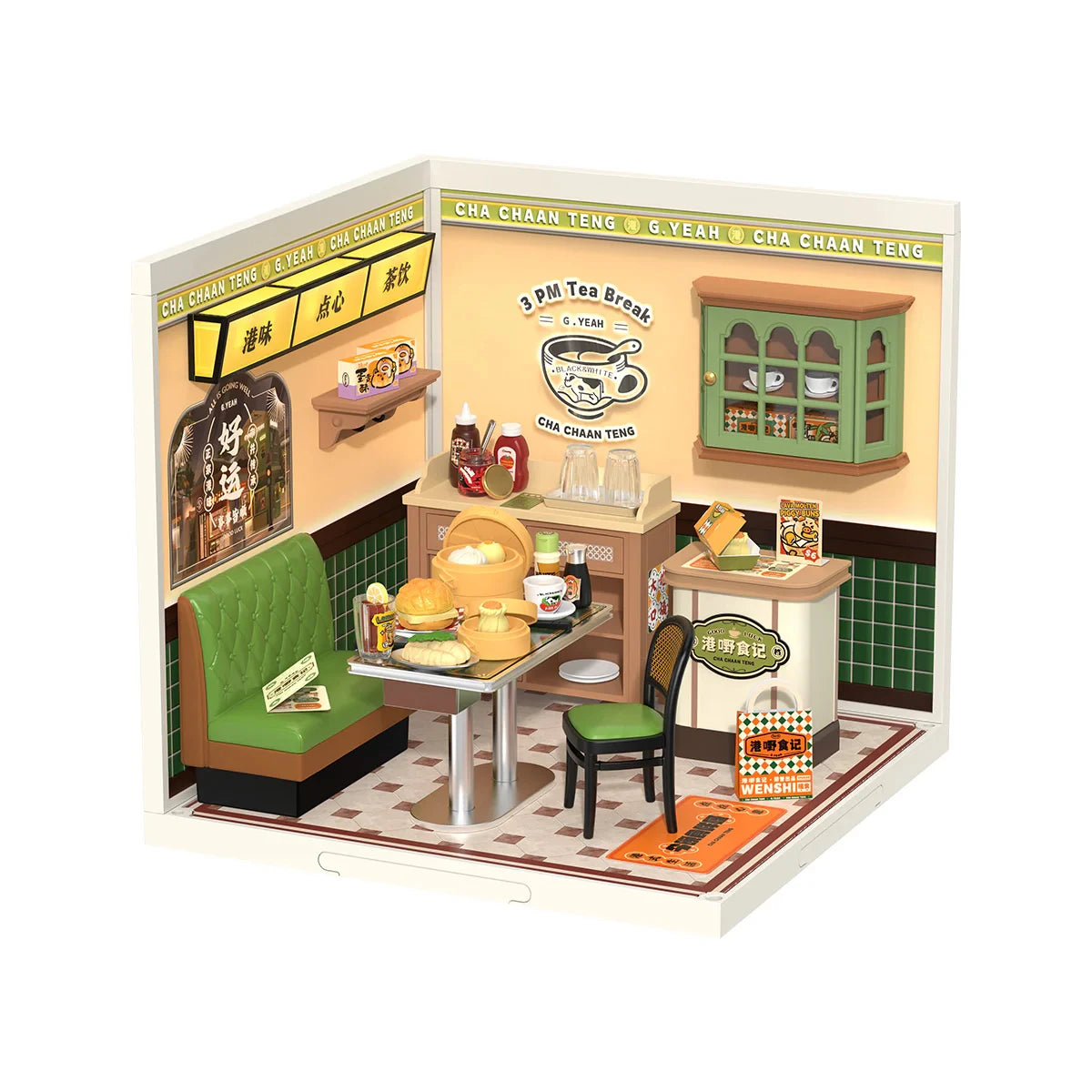 Rolife Night Out Food Stall DIY Modern Miniature House Themed Restaurant Assembly Model Kit For Model Enthusiasts Kids Adults