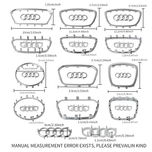 Car Styling Steering Wheel Center Logo Covers Trim Accessorie Fit AUDI A6L Q7 Q3 Q5 A7 A5 A3 A4L A8L A8 Q5L Q8 A7 Q6 E-TRON SQ5