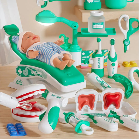 Kids Doctor Set Dentist Nurse Pretend Play Toys Simulated Stethoscope Medical Tool Kit Medical Role Play Accessories Fun Gifts 