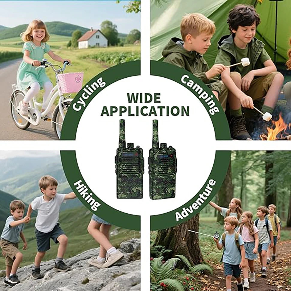2 Pack Rechargeable Kids Walkie Talkies,3 Miles Long Range,2000mAh Long Lasting, Birthday Gifts for 3-12 Years Old Boys Girls