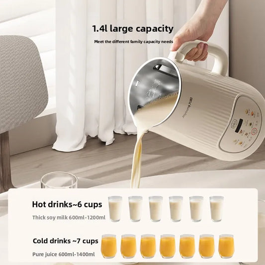1.4L Stainless Steel Soy Milk Maker with 316L Self-cleaning and Reservation Function DJ14X-D664 for Home Use 220V