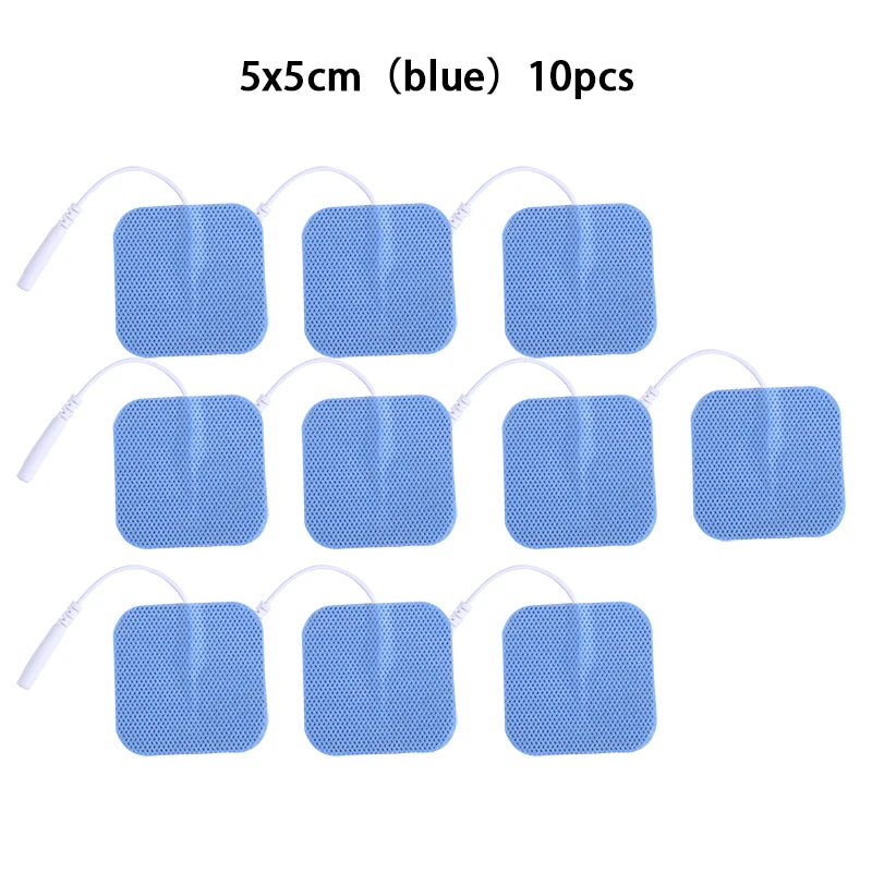 5*5cm 2mm Plug Tens Electrodes Pads Accessories Non-woven Fabric Self Adhesive Replacement Patch for Electric Massager