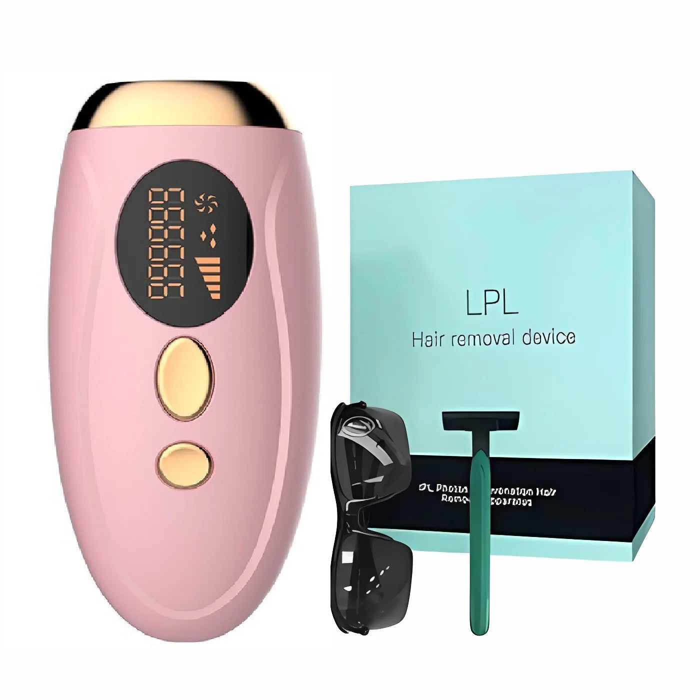 Portable IPL Laser Epilator 999999 Flashes - Painless, Permanent Hair Removal for Womenâs Body and Bikini Line