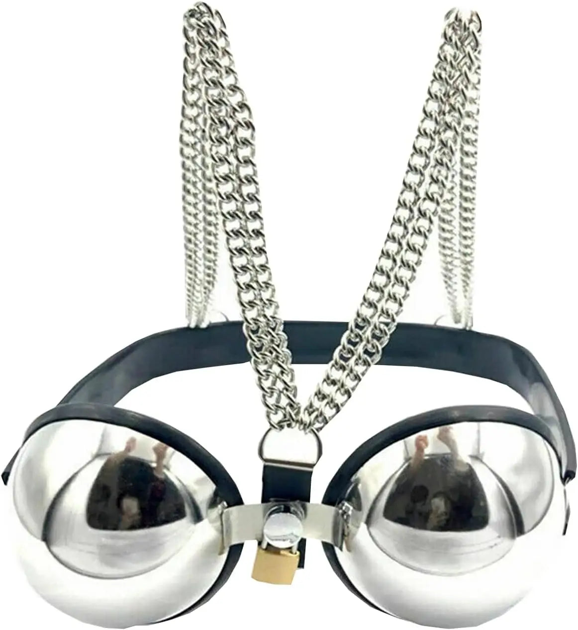 Female Chastity Device Bra Stainless Steel Adjustable BDSM Slave Metal Lockable Underwear Chain Bondage Game Erotic Slave