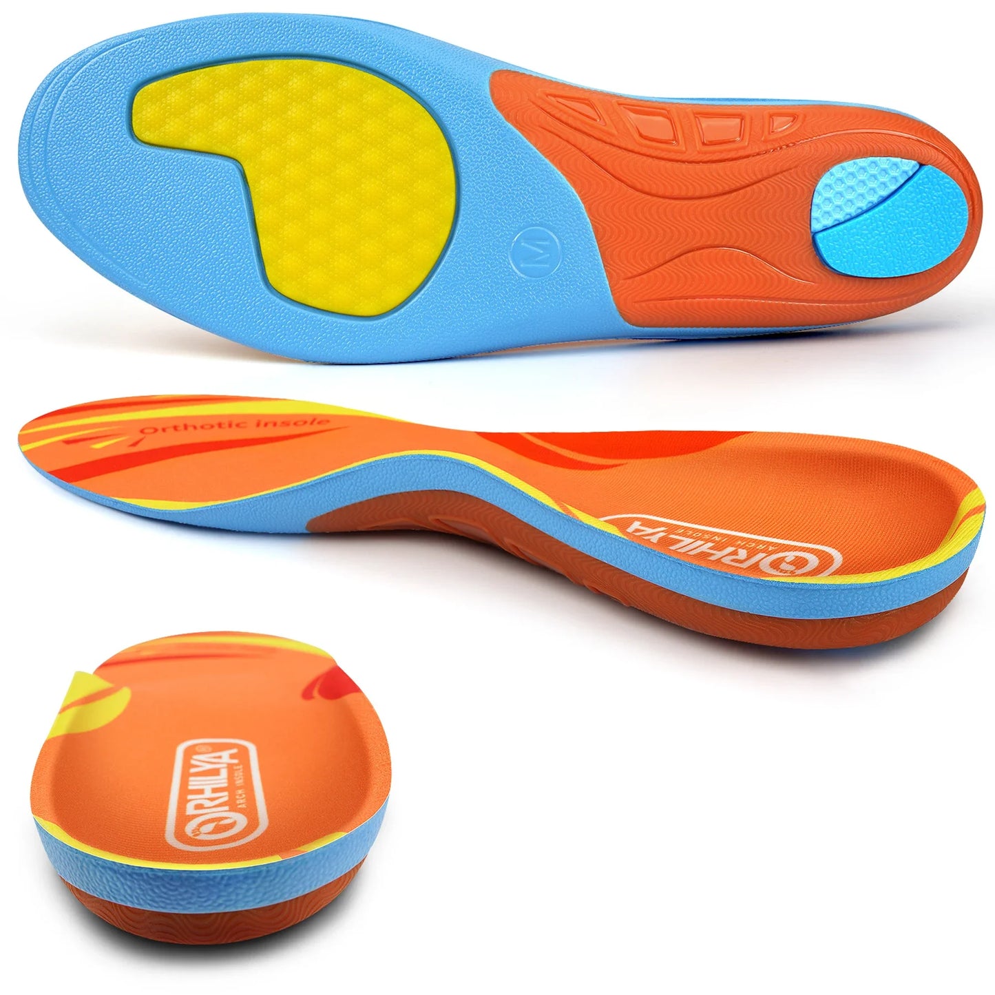 iFitna PU Plantar Fasciitis Pain Relief Orthopedic Insole Men Women Sneaker Flat Feet High Arch Support Orthotic Insert Sole