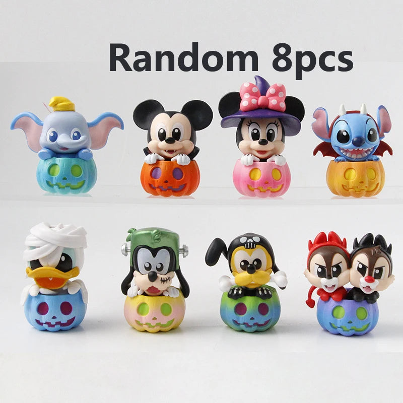 Mickey Mouse and Friends (Pumpkin Version) Halloween Limited Cosbi Blind Box Mini Figure Guess Pack Christmas Gifts