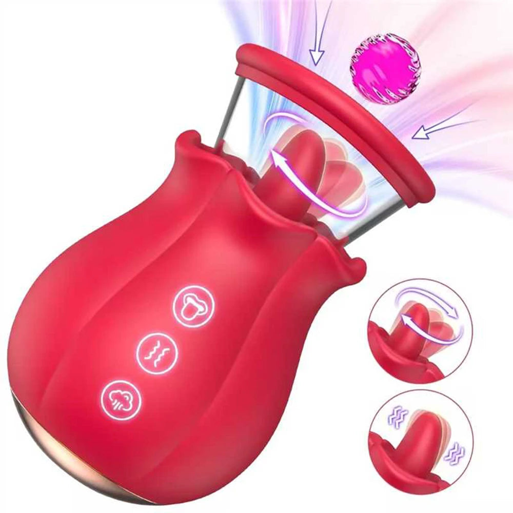 Tongue Licking Vacuum Sucking Vibrator for Women Clit Sucker Nipples Breast Massager Removable Cup Female Masturbation Sex Toy
